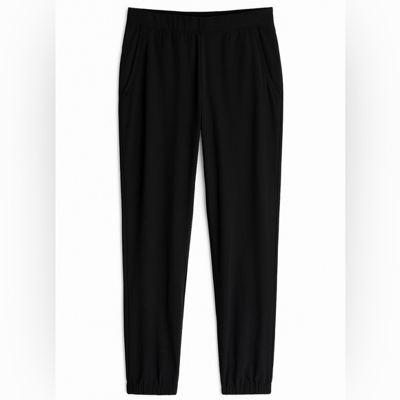 New Lululemon Black Track Pants Recycled Nylon Zip Hem Joggers Running Hiking 10 - Picture 1 of 6